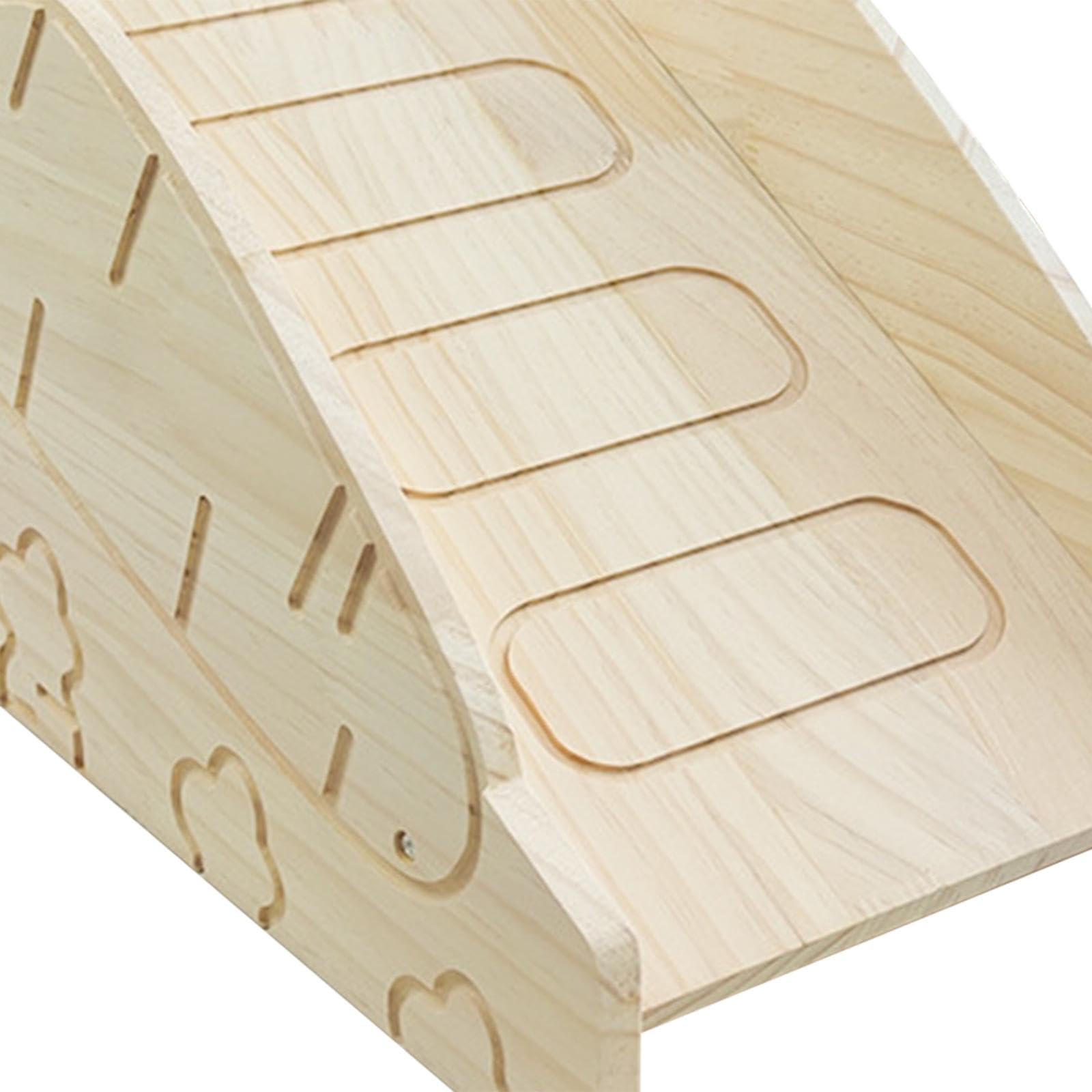 Nido para Dormir de Madera, Refugio para hámsteres y Conejos, Juguete Interactivo, Style H