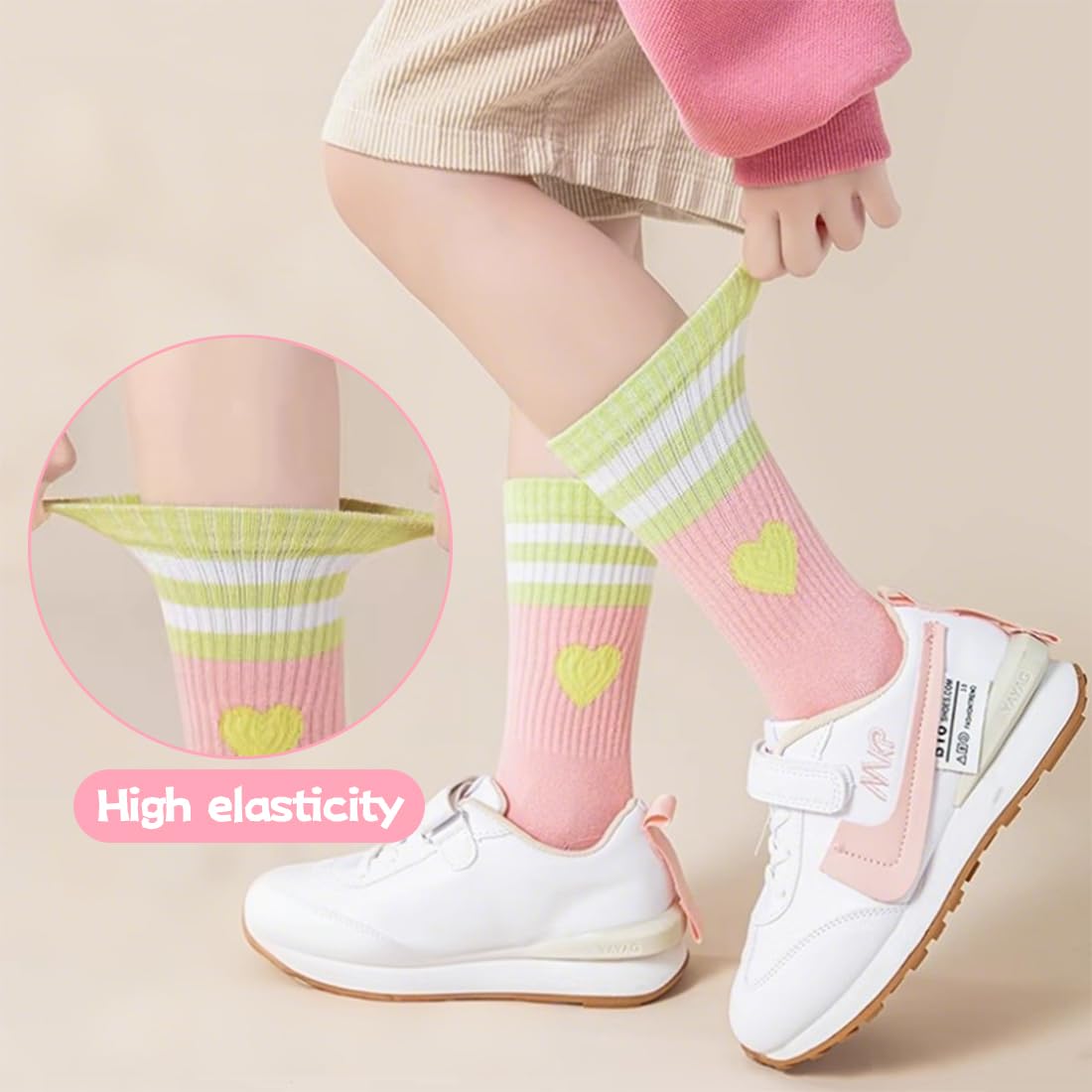Calcetines Deporte Niña, 6 Pares 35-38,Calcetines Deportivos, Calcetines Coloridos, Calcetines Sin Costuras, Für 8-12 Años Niños