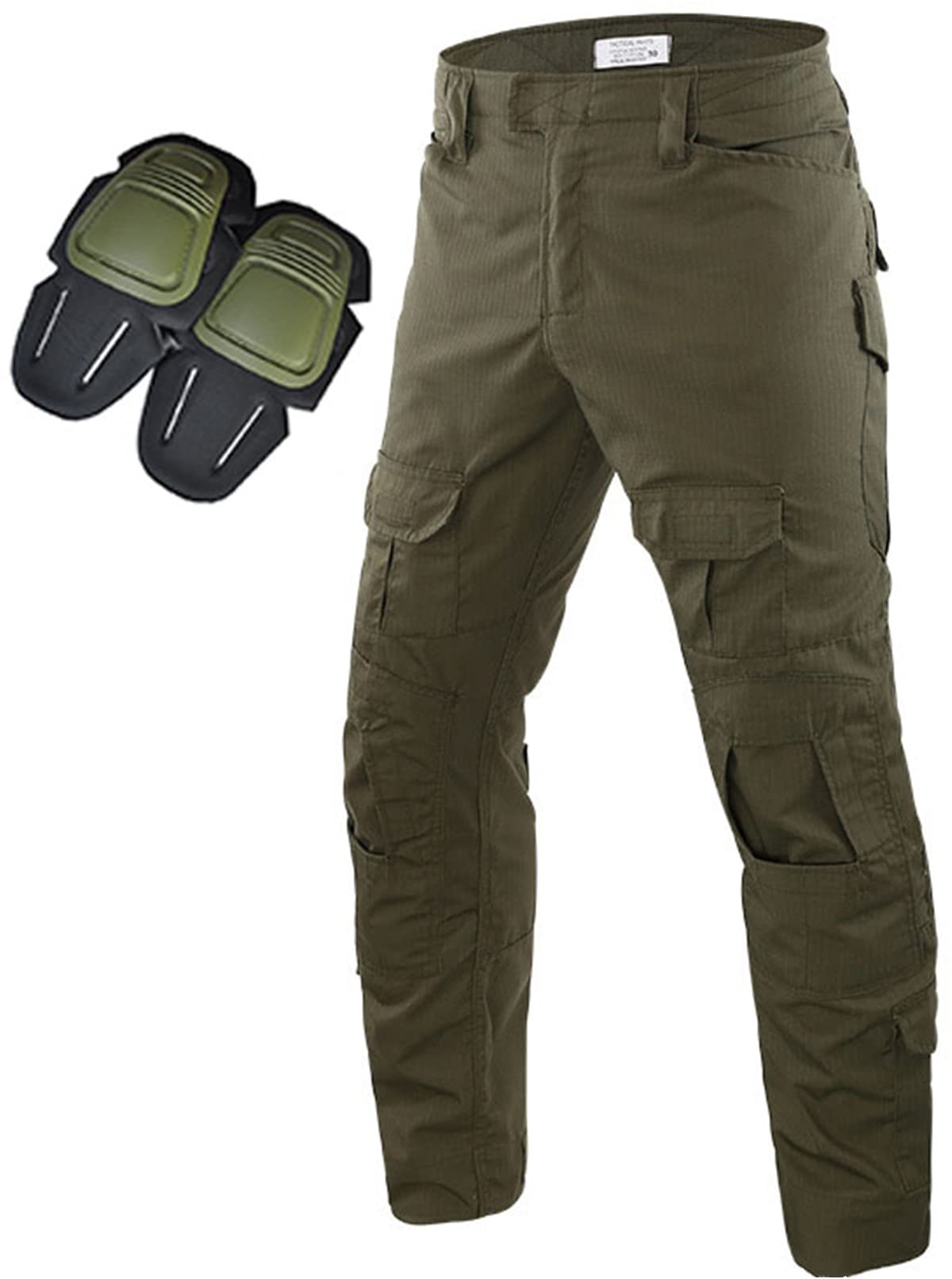 Pantaloni Tattici Militari da Uomo Paintball BDU Pantaloni Airsoft da Combattimento Pantaloni Multitasche con Ginocchiere Pantaloni Cargo Uomo