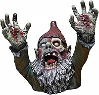 Vista 1 de Decoración de gnomos de jardín, gnomo aterrador de 4 pulgadas para decoración de Halloween, esculturas de jardín, figura de resina para jardín