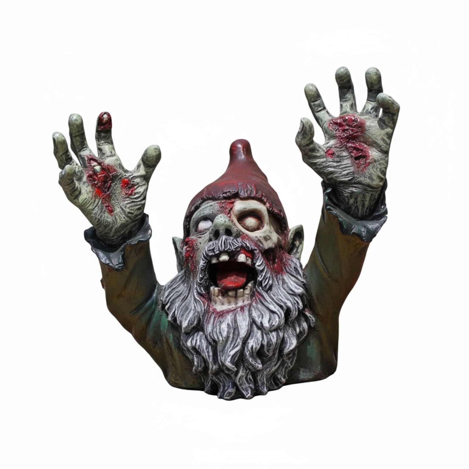 ZWFDC Resin Gnomes, Gnomes Garden Decor, Scary Gnome for Patio Halloween Decoration, Garden Sculptures, Statues Outdoor Decorations - 4.13inch