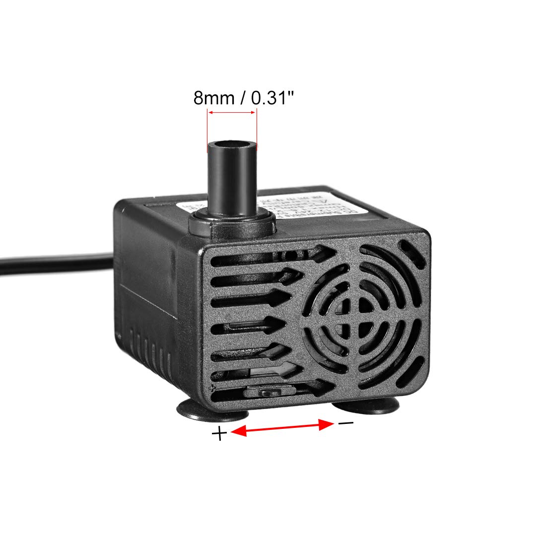 Amazon | uxcell 水中ポンプ 132GPH (500L/H,5W) 可変流量水中ポンプ 