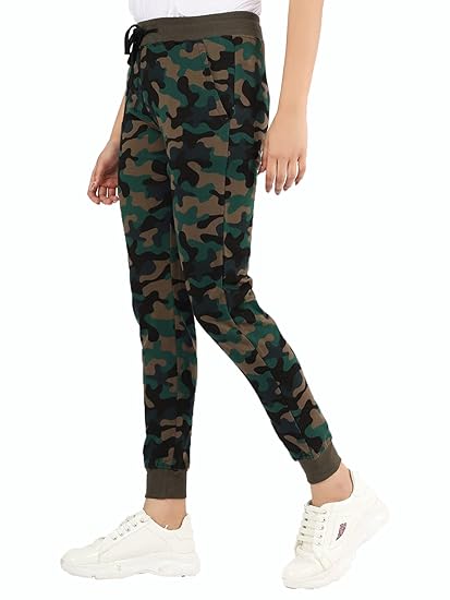 Women's Cotton Camouflage Trackpant - Trackpant for Gym, Small Size