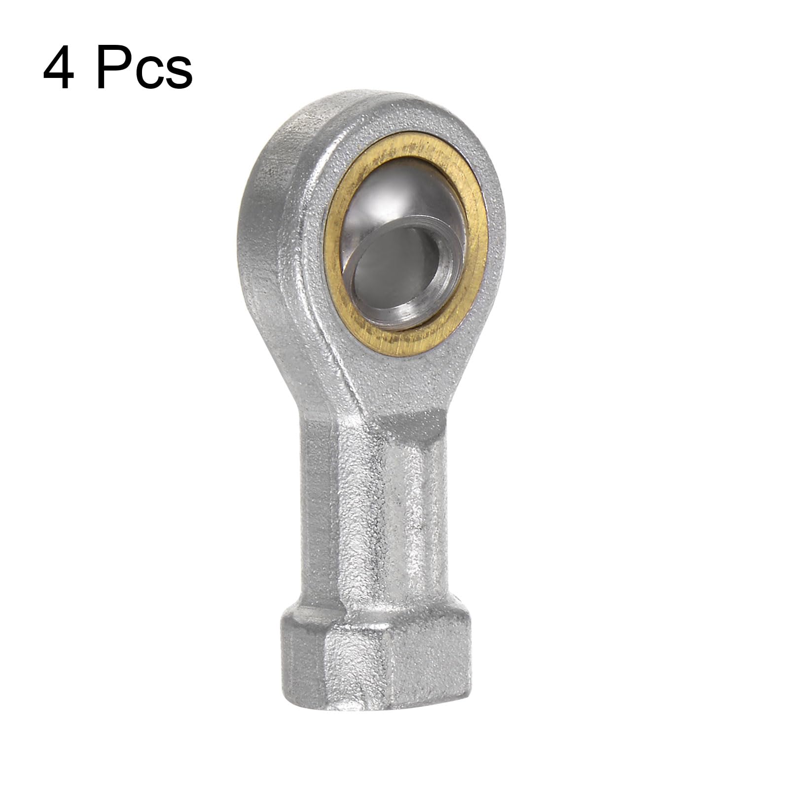 QUARKZMAN 4pcs SI6T/K 6mm Cojinete de Extremo de Varilla con Rosca Hembra M6x1.0, Extremos de Varilla de Hierro Fundido con Tuerca de Bloqueo