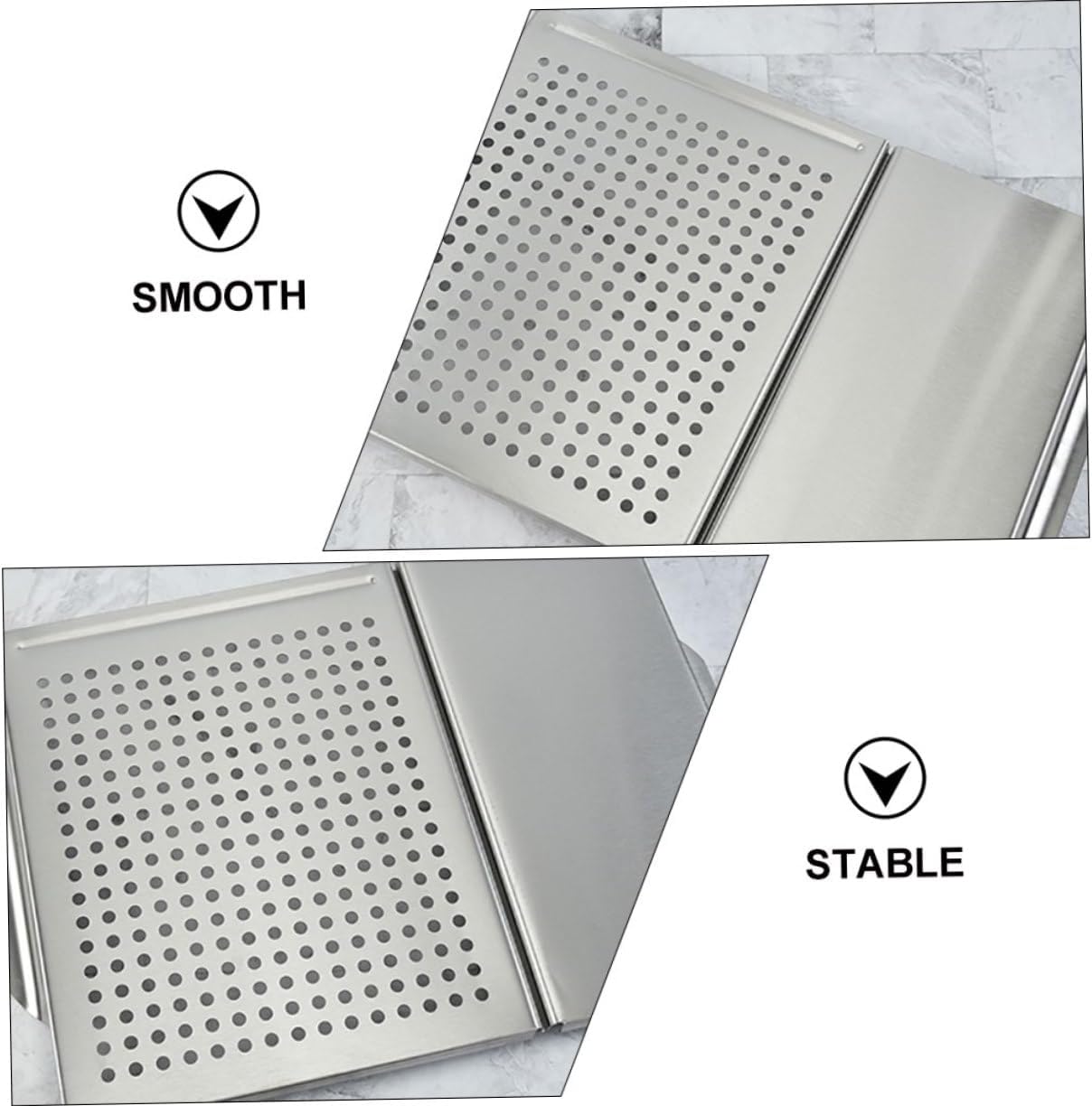 Stainless Steel Square Barbecue Tray for Home Use Versatile Grill and Roasting Plate Sturdy Kitchen BBQ Tool Easy to Clean and Maintain