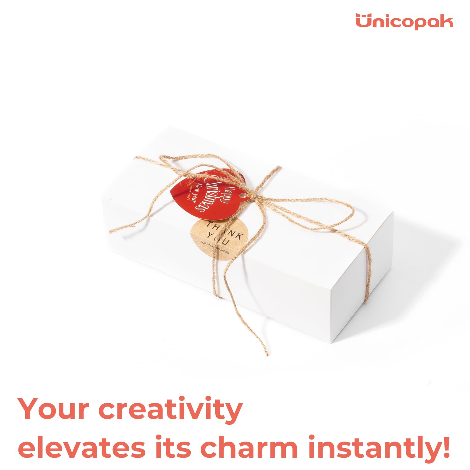 UnicoPak 20 Pack 1 Lb. Candy Boxes, Food Grade White Small Gift Boxes for Fudge Candy Chocolate Treat Goodie, Ideal for Birthday Christmas Party Homemade Business, 7 1/8" x 3 3/8" x 2"