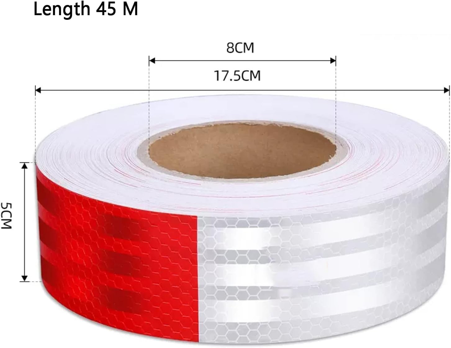 DAIGLE Nastro Riflettente, Nastro di avvertenza di Sicurezza Nastro Riflettente Nastro Adesivo Riflettente Impermeabile ad Alta intensità Autoadesivo, 5 cm x 45 m (Color : 5cm X 45m)