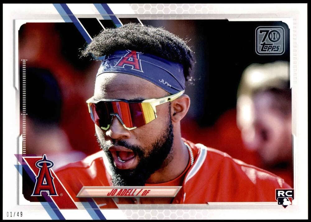 2021 Topps Oversized Variation Short Prints #43 Jo Adell S49 Los Angeles Angels Official MLB Baseball Trading Card (5 by 7 inches) Stock Photo Used, Serial Number will vary out of 112