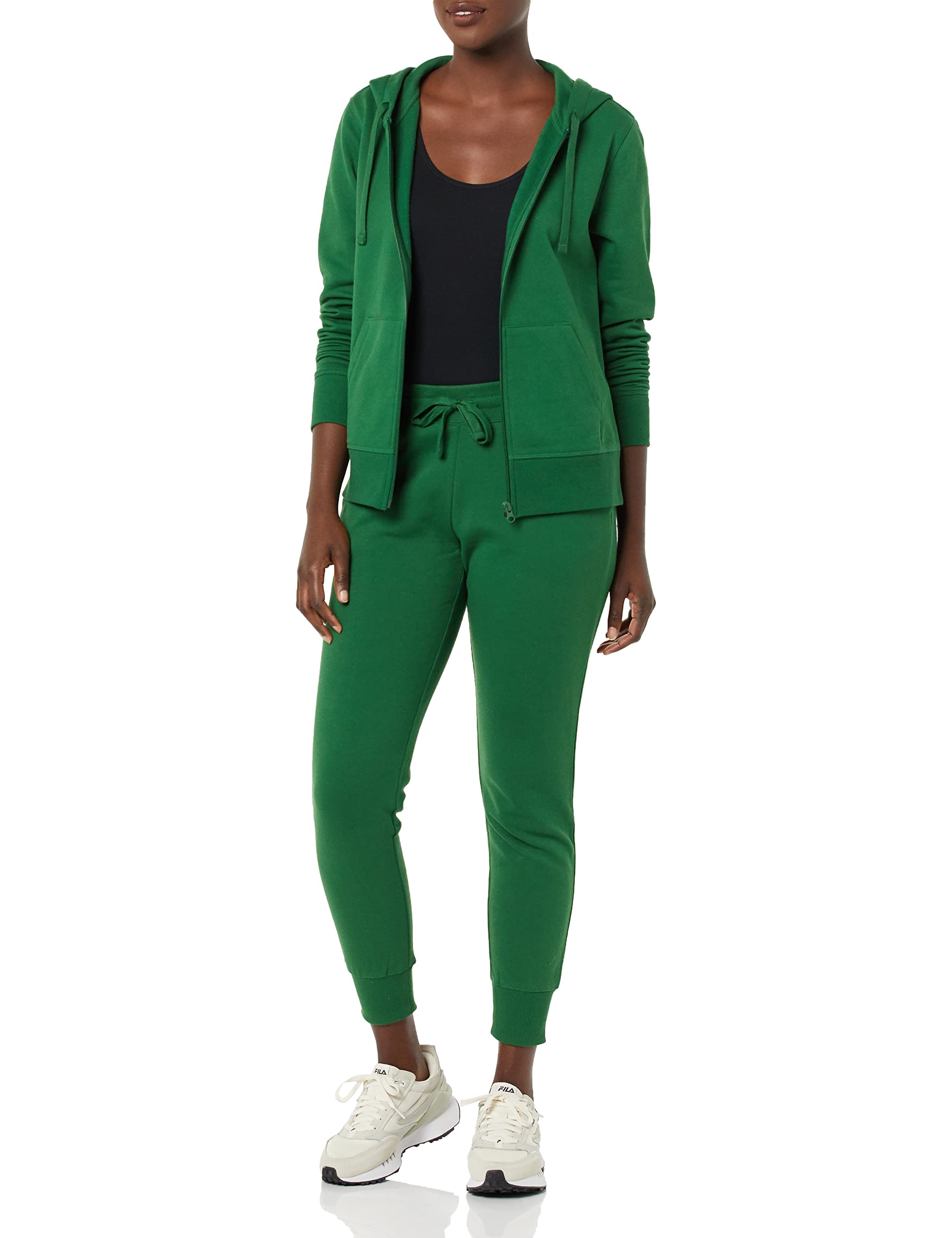 Amazon Essentials Pantaloni da Jogging in Pile con Risvolto (Disponibili in Taglie Forti) Donna