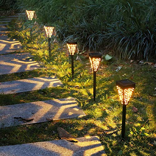 Tomshine Solar Pathway Lights Outdoor, 6 Pack LED Solar...