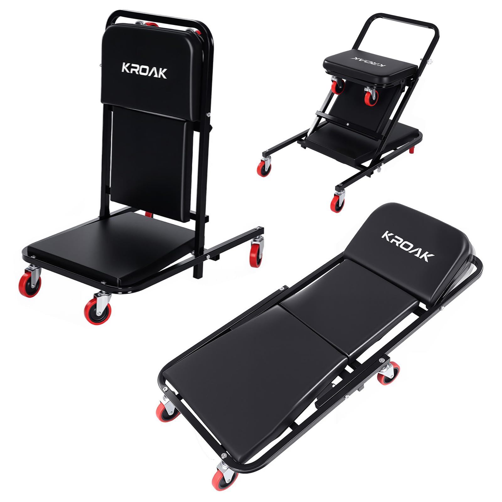 blackdesign ローチェア Amazon.com: KROAK Creeper, 40 Inches 4 in 1 Z Creeper Seat 2025