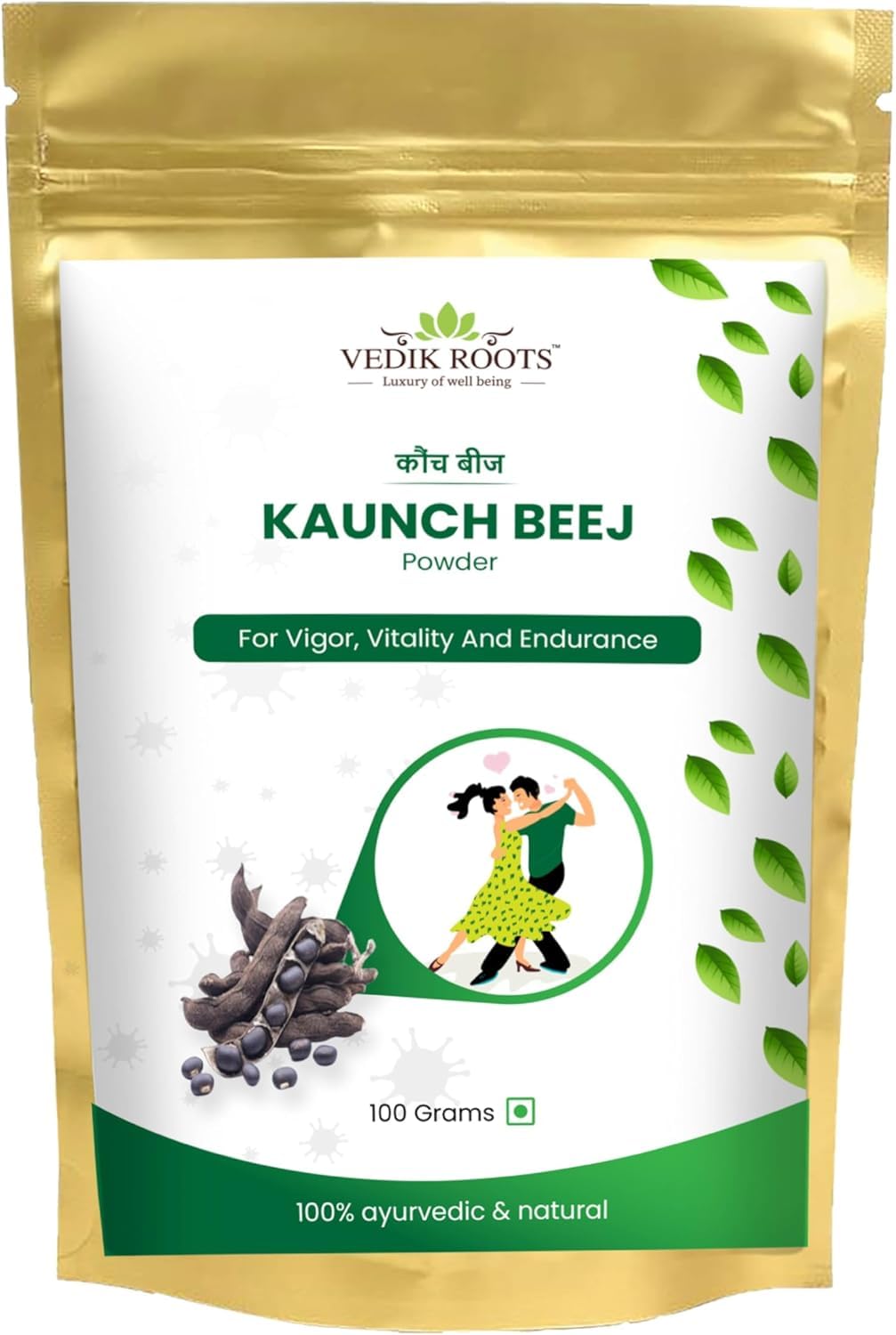 Kaunch Beej Powder | Pure Mucuna Pruriens Seed Powder | Traditional Ayurvedic Herb | 100g