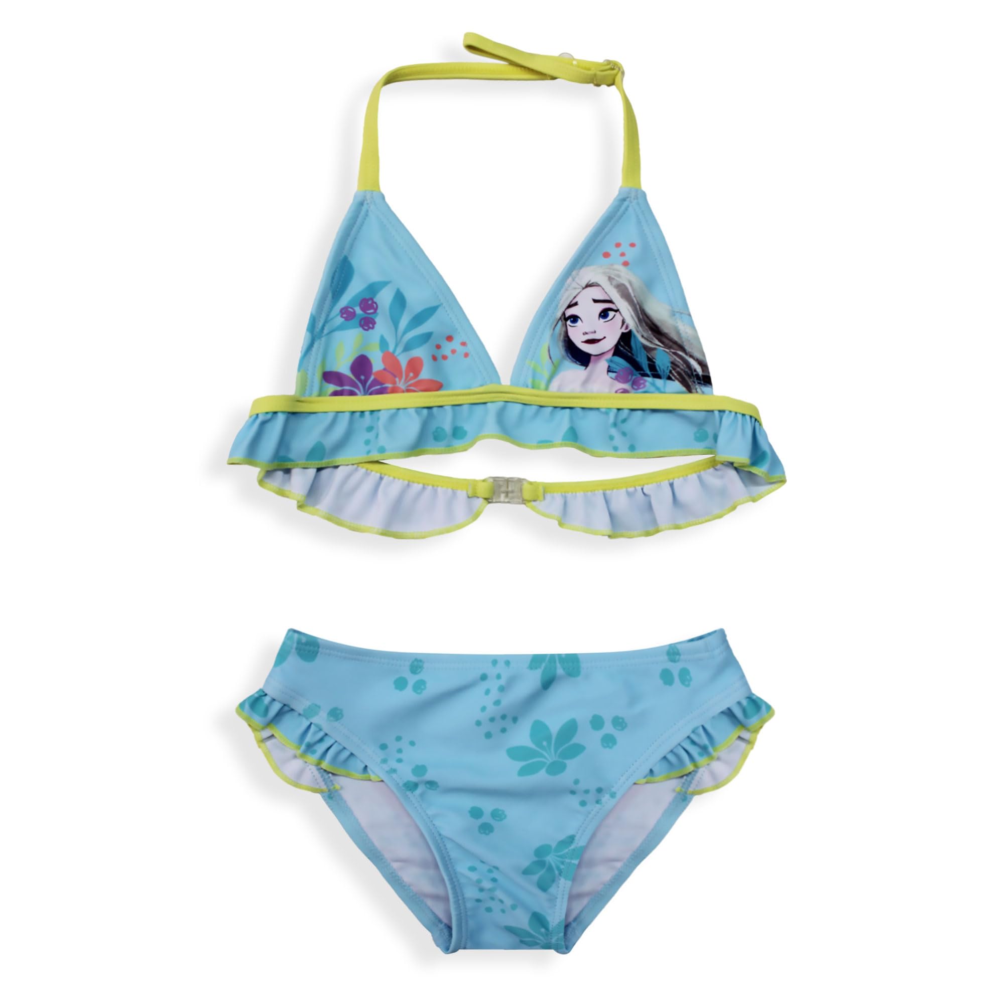 Disney Traje de baño bikini playa niña Frozen Elsa 2 piezas con volantes 6665