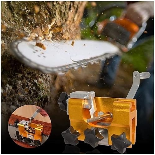 Miniatura 3 de LIYYA Juego de sacapuntas de cadena de motosierra, plantilla de afilado de cadena de motosierra de aleación, herramienta de afilado de motosierra
