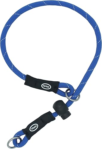 Hiado Collar de cuerda de entrenamiento para perros, collar martingala redondo sin tirones, collar deslizante con tapón para perros pequeños,