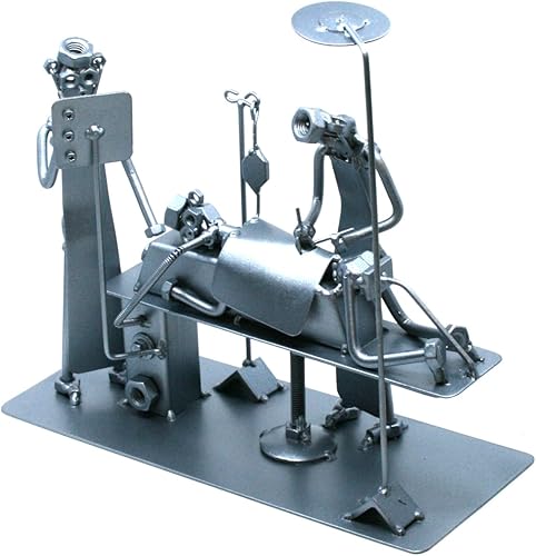Adorno de anestesia de metal 3D, neurocirujano, médico, decoración en miniatura de diseñador para el hogar, escultura soldada con autógena de