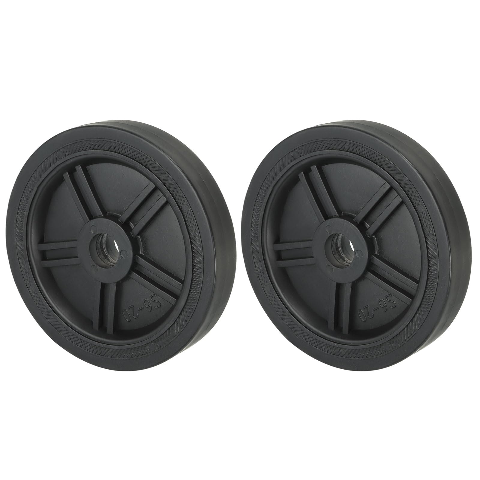 PATIKIL 6" Air Compressor Wheels, 2 Pack Universal Air Compressor Wheel Replacement Part Air Compressor Replacement Wheels with 0.8" Dia Hole for Easy