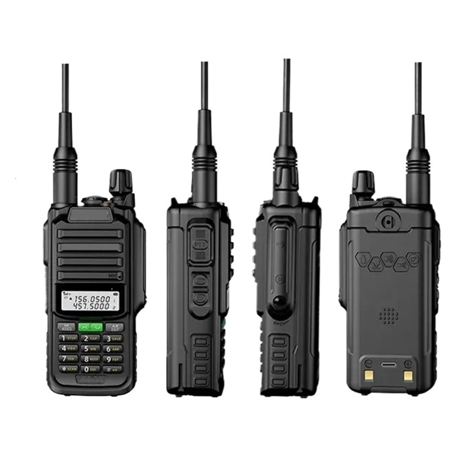 Walkie Talkie Tipo C de Banda Dual para Evitar Interferencias