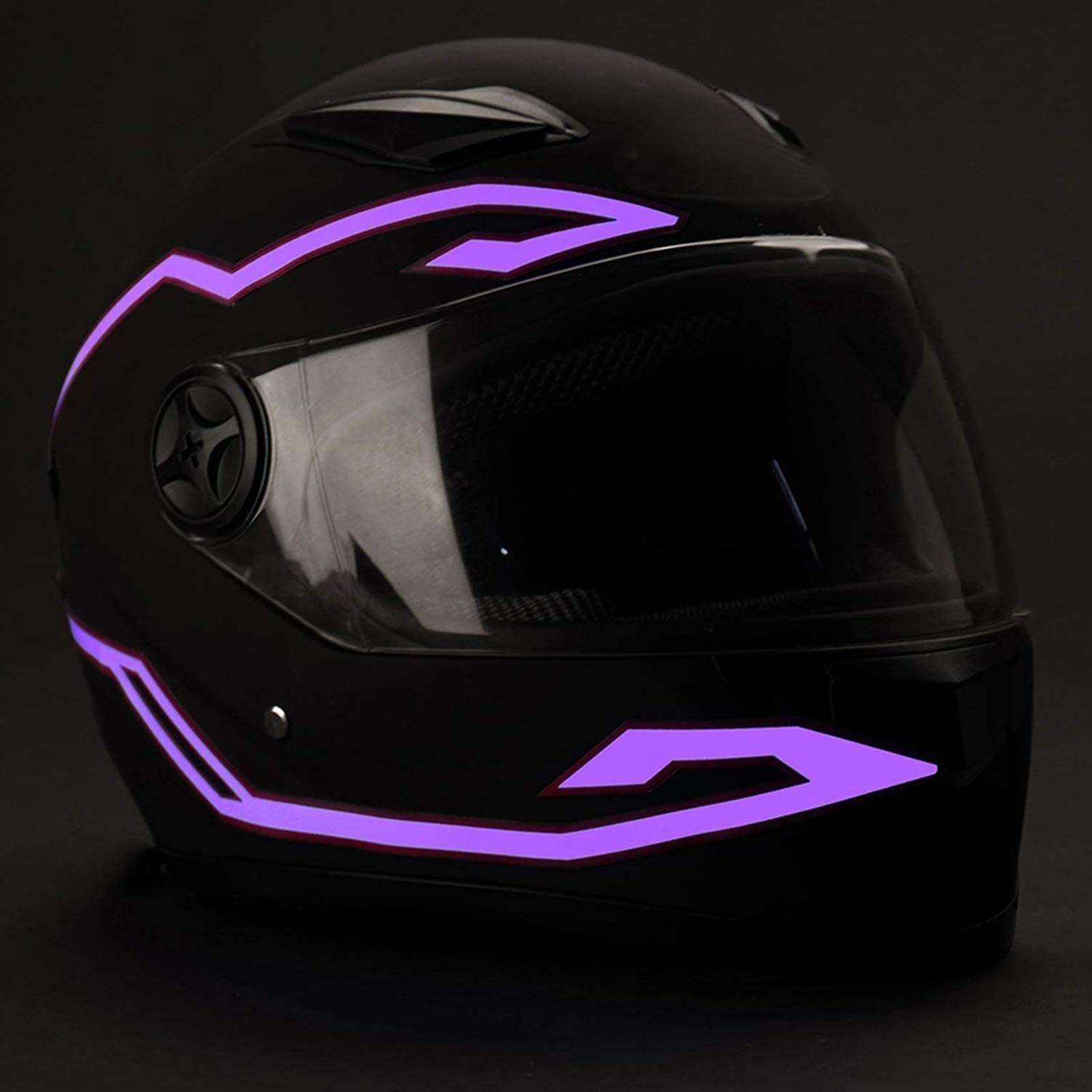 Tira De Luz LED Para Casco De Moto | 3 Modos (Fijo, Intermitente Lento Y Rápido) | Funciona Con Pilas AA