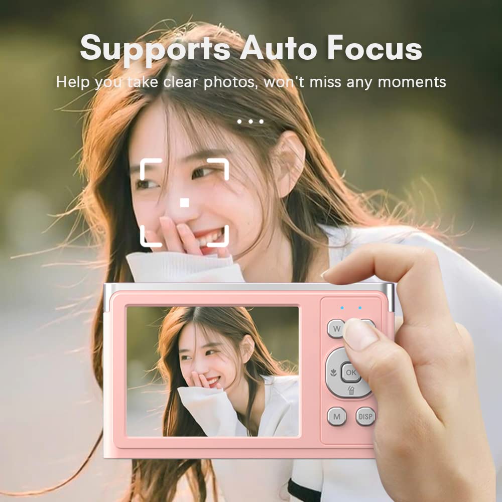 Andoer Appareil Photo Numérique Compact Camera 4K 50 MP 2,88" LCD Rechargeables Appareil Photo avec 16X Digital Zoom pour Enfant Adolescent Étudiant Adulte Débutant Flash Intégré