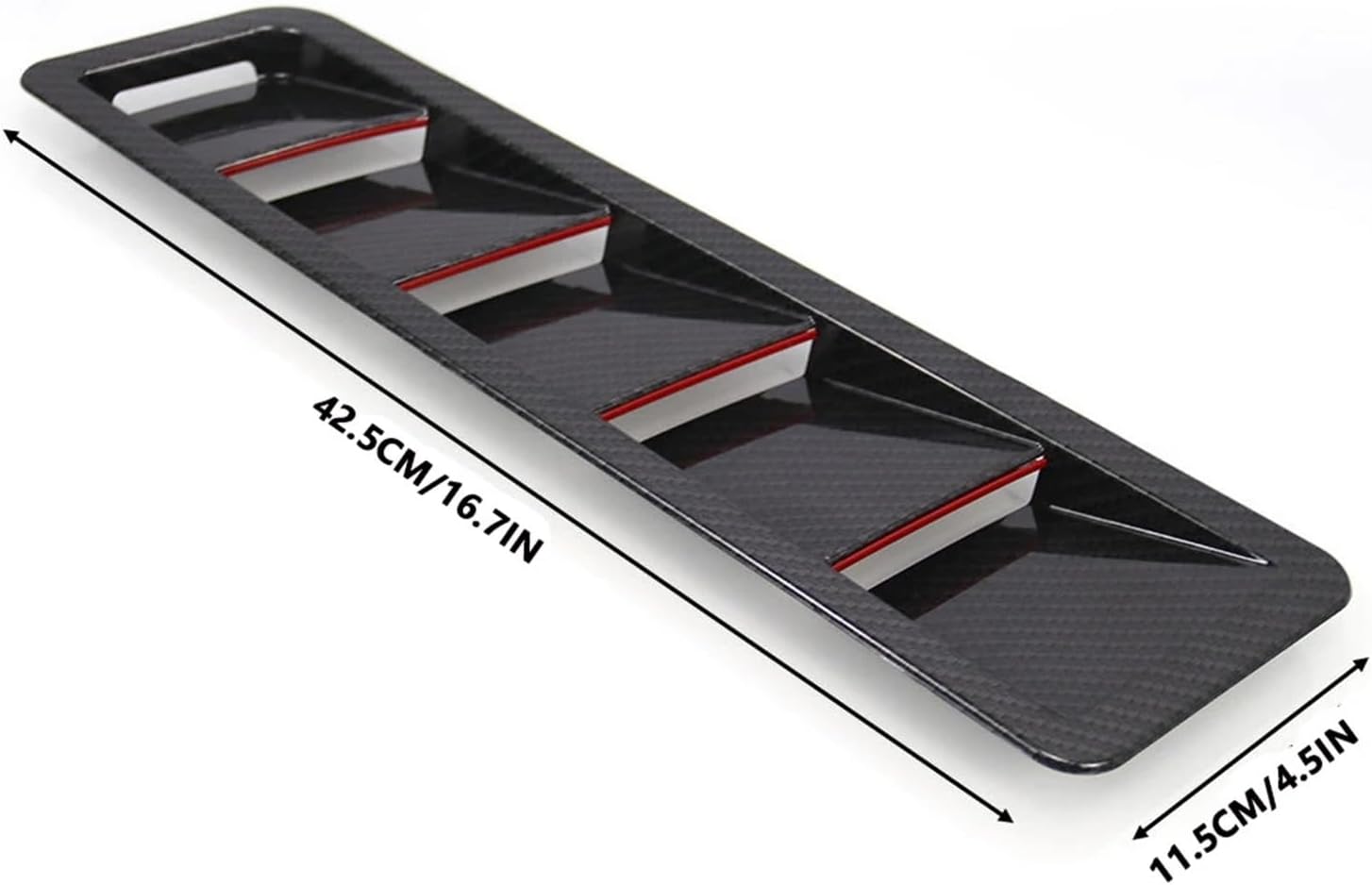 Hood Vent Scoop Kit Universal Carbon Fiber Pattern Car Air Flow Intake Hood Scoop Bonnet Vent Cover Sticker Car Styling Fashion Modification(A)