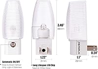 Vista 7 de Emotionlite Luz nocturna enchufable, luz nocturna LED blanca neutra, sensor de atardecer a amanecer, niños, guardería, dormitorio, baño, pasillo