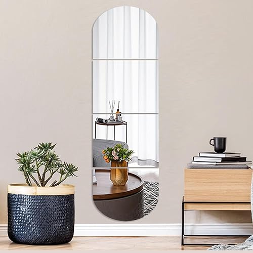 Espejos de cuerpo completo para paredes, 15.7 x 12 pulgadas, 4 calcomanías de espejo de plexiglás acrílico, para montar en la pared, para maquillaje disponible en Yaxa Costa Rica