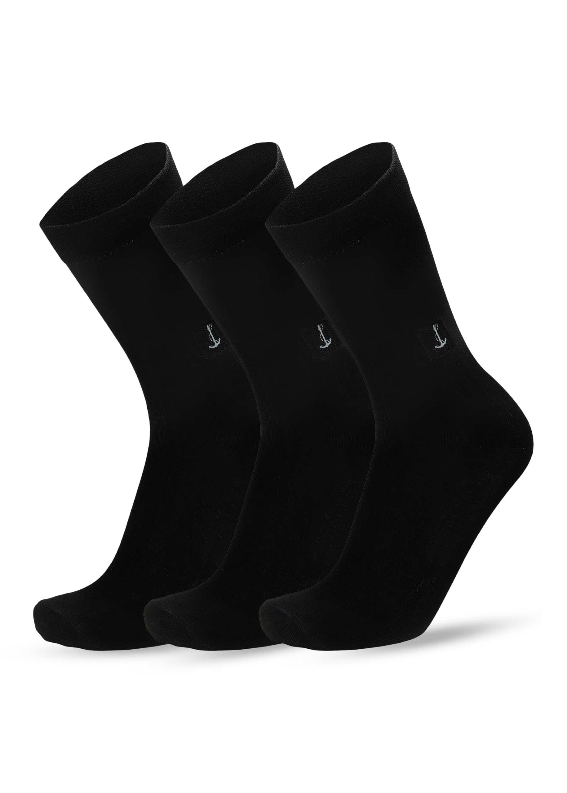 Bamboo Socks for Men, Full Length Black Mens Socks, Pack of 3 Pair Socks-image-14