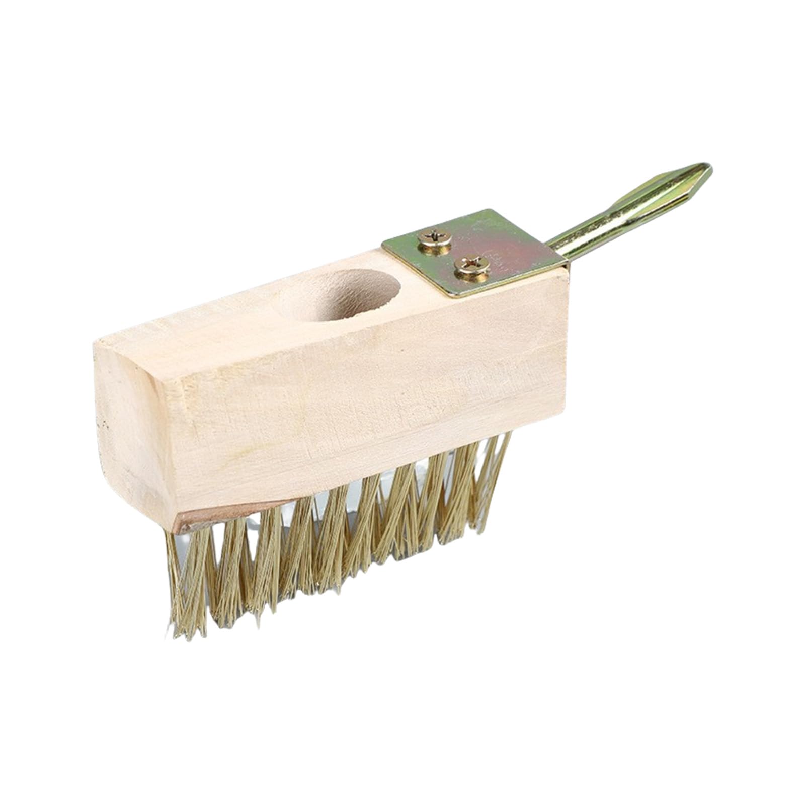 Tsophreniq A Professional Manual Weeding Brush For Deck Crevices & Sidewalk Moss Removal With Steel Wire Bristles Detachable Weeding Brush