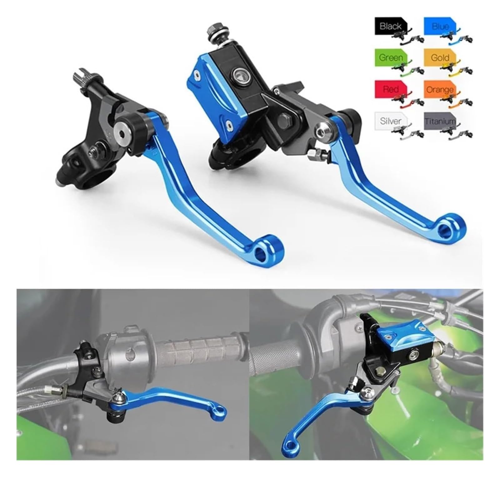 para Yamaha YZ85 YZ125 YZ250 YZ250F YZ450F TTR250 TTR600 Maneta Embrague Freno Hidráulico De 7/8" 22 Mm con Tapa Depósito Líquido Frenos
