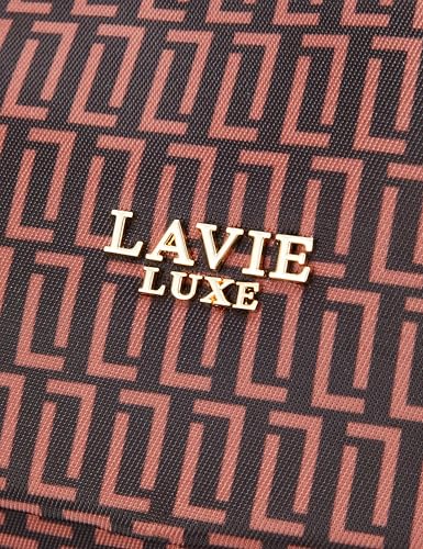 Image of Lavie Luxe Women's Monogram Zumi Large 15 Inch Laptop Tote Handbag | Tote Bag for Work | Ladies Purse | Stylish Shoulder Bag | Gift for Women