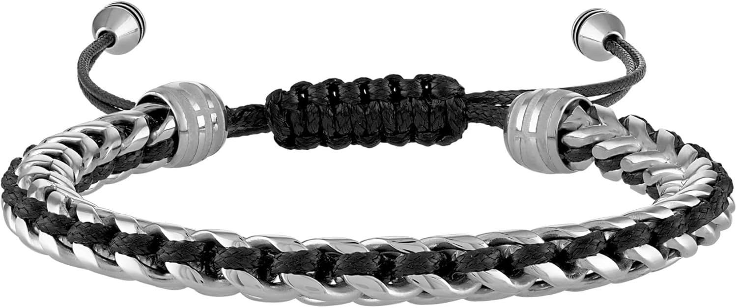 Bulova Men's Jewelry Classic Polished Stainless Steel Link Braided