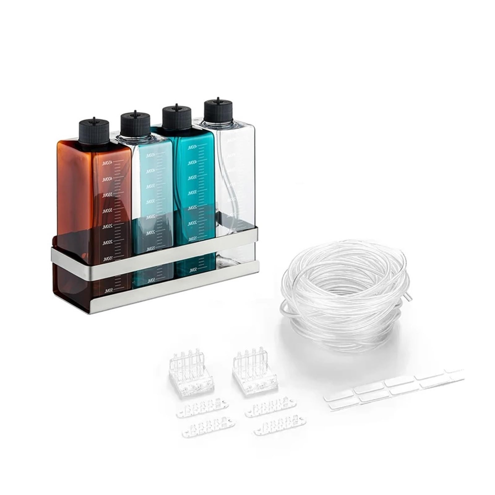 Grass Tank Seawater Tank Titration Pump Doser Bottle Aquarium Dosing Liquid Container(Set2-With Base)