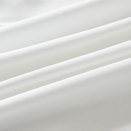 Miniatura 7 de xuan dian Falda de cama tamaño Queen con volantes y esquinas divididas, falda de cama con volantes de 18 pulgadas con plataforma, marfil, tamaño