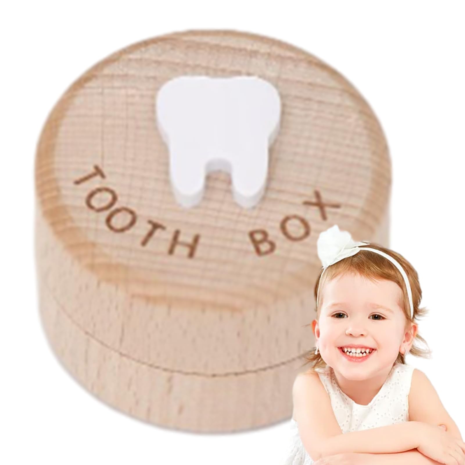 Boîte à Dents En Bois Pour Garçons Et Filles - Jolie Boîte De Rangement 3D Pour Les Dents - Pour Anniversaire, Fête Prénatale, Cadeaux De Vacances