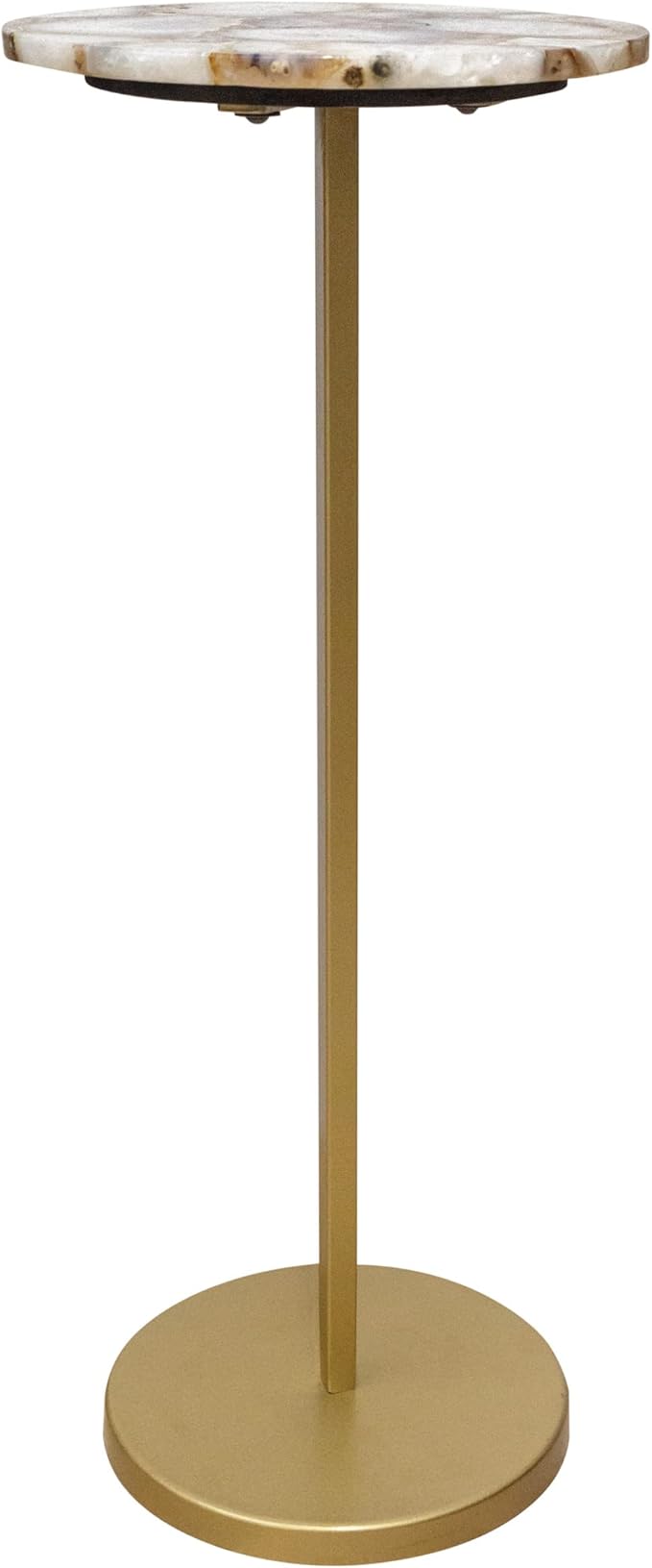 Bombay Elegant Marble Side Table Round, Small Accent Table