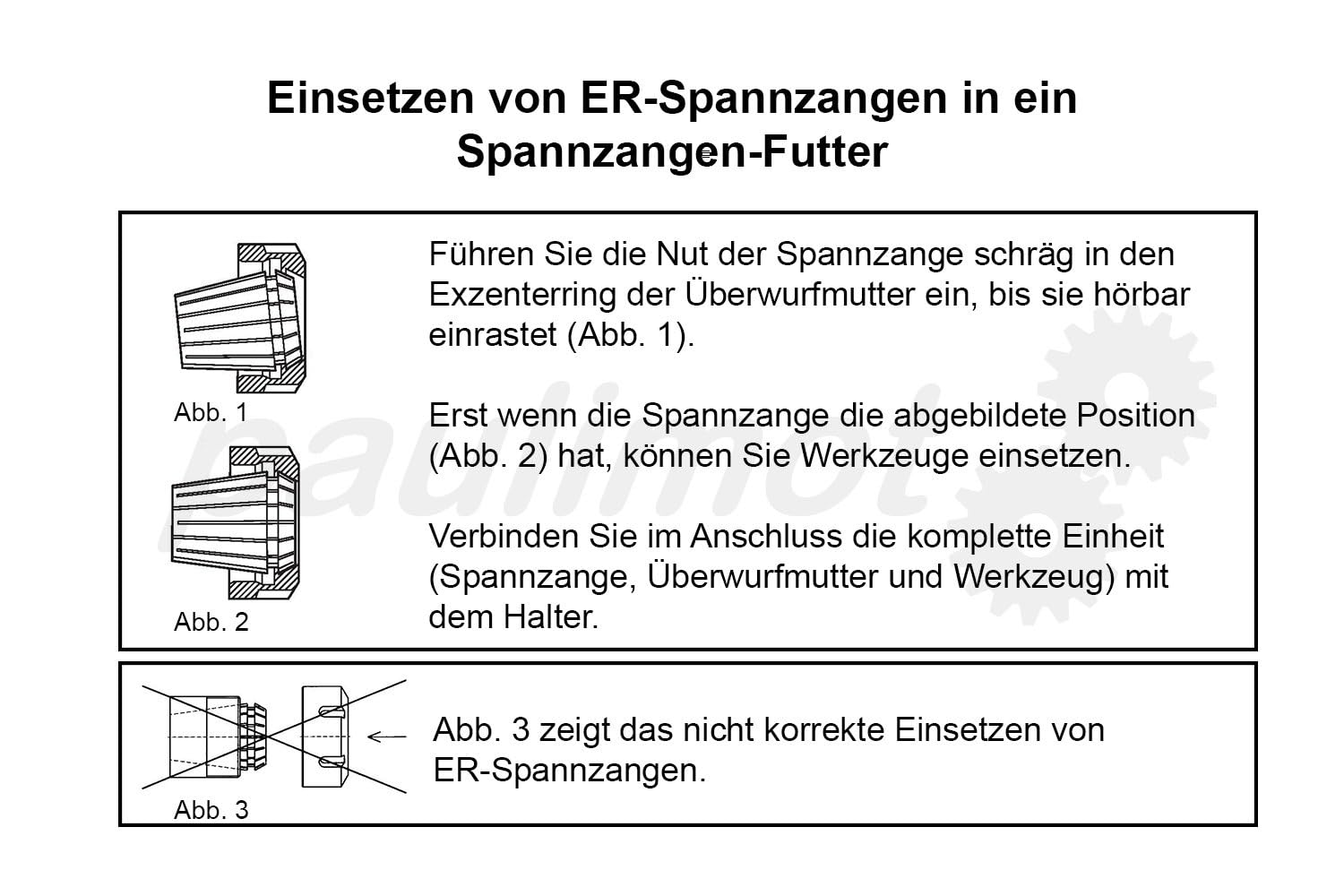 PAULIMOT ER11-Spannzangen-Set 1-7 mm 13-teilig im ALU-Kasten
