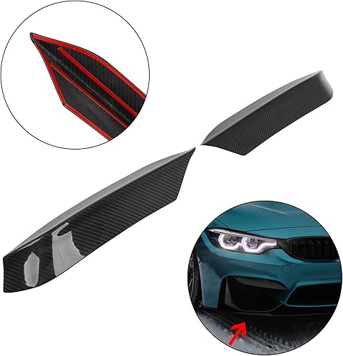 Vista 14 de SCITOO Alerón de labio delantero para Hyundai Elantra 2017-2018 para parachoques delantero negro brillante