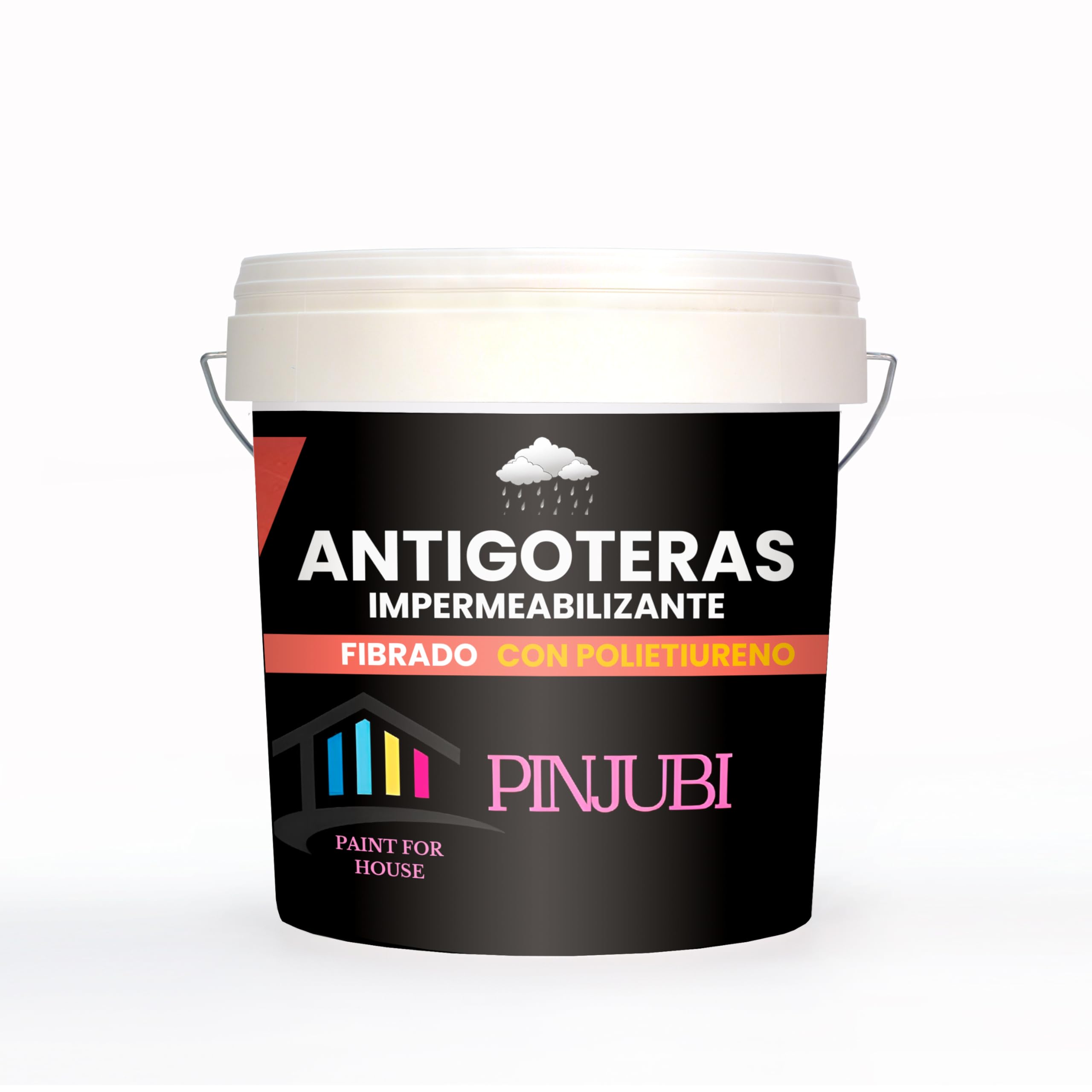 ANTIGOTERAS impermeabilización reforzada con fibras y poliuretano, Pintura acrílica ELASTICA para impermabilización de cubiertas y terrazas visitables, puenteo de fisuras. (GRIS, 10 KG)