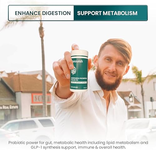 Miniatura 7 de UpNourish Probiotics for GLP-1 Support, 5 Billion TFU Akkermansia Muciniphila for Digestive Health, Leaky Gut, Immunity and Metabolic Health