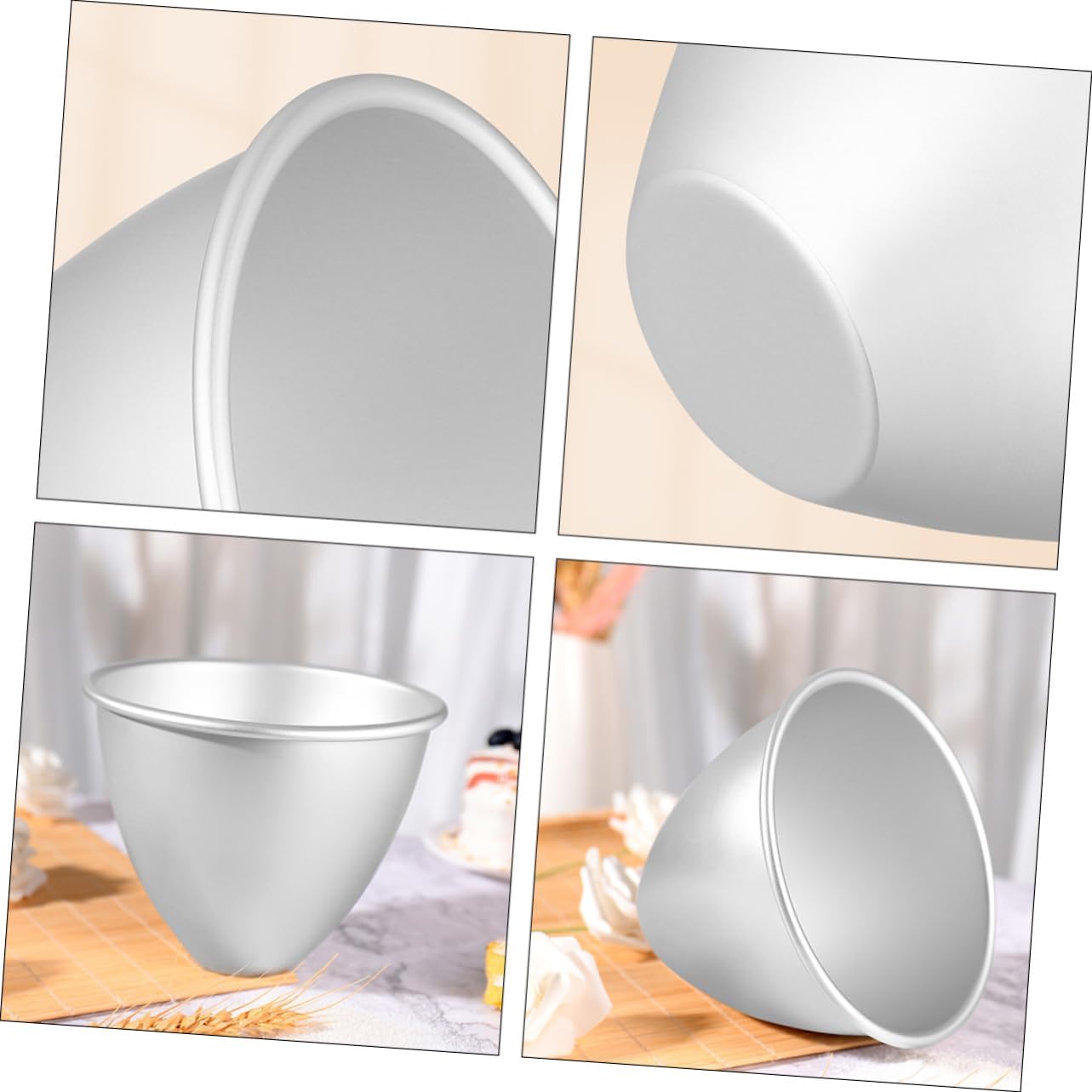 2pcs Cake Mold Non-stick Aluminum Baking Molds Cheese Cake Pans for Diy