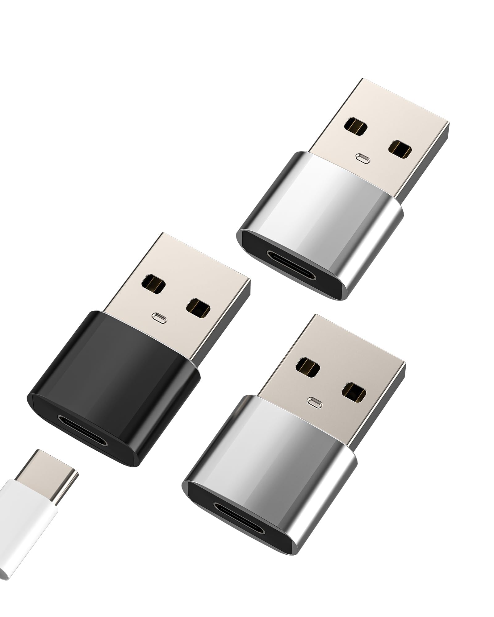Adattatore USB C femmina a USB-A maschio(3 pack) per Apple iPhone 16 15 cavo Type-c ricarica spina caricatore connettore OTG 3.0 compatibile per Samsung accessori tipo c android cellulare per iPad
