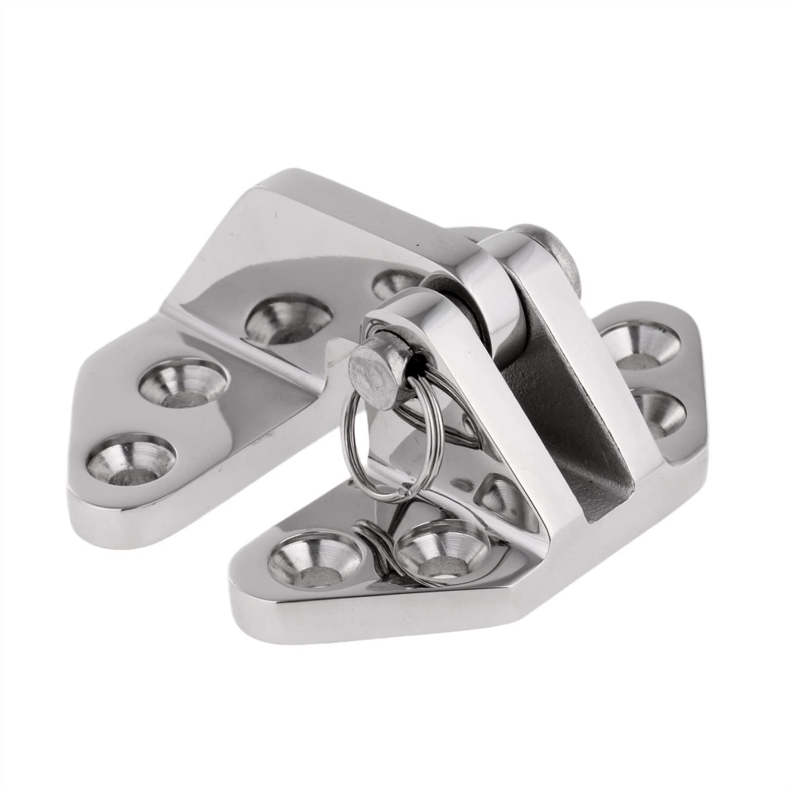 Nvsfzgiyg Silver Hinges 316 Stainless Steel Solid Cast Hatch Door Window Locker Hinge With Removable Pin 2.7" X .56" 1.18"