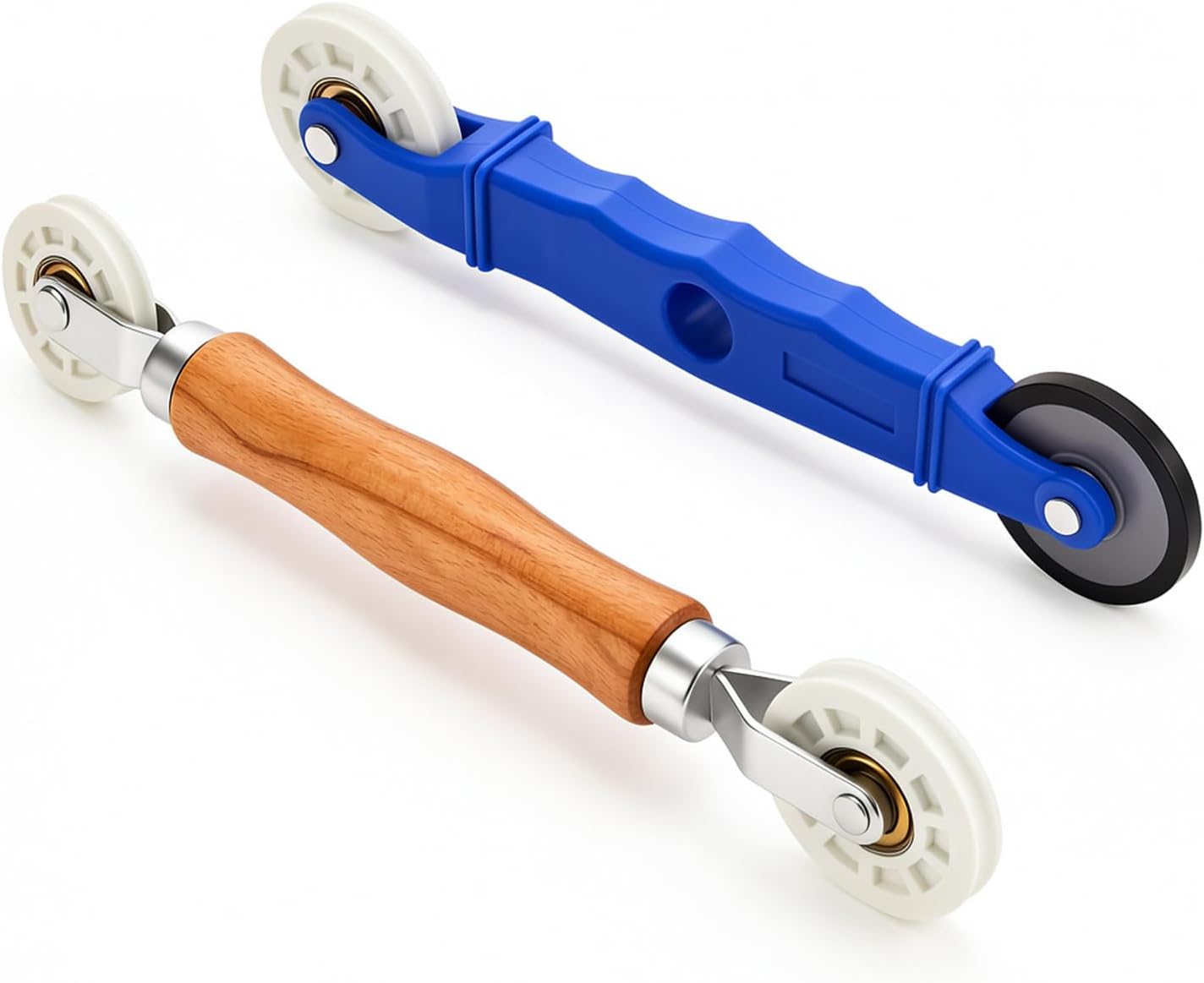2 Pack Spline Roller Tool for 0.16" & 0.31" LED Light Strips | Ball bearing roller spline tool with wood & plastic handles. Ideal screen roller tool for installing LED light strips