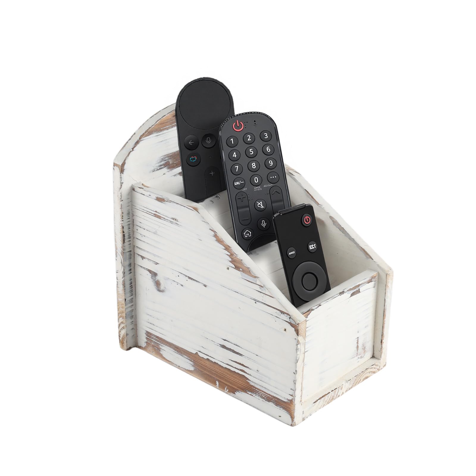 Organisateur de télécommande TV en bois blanc pour votre table basse