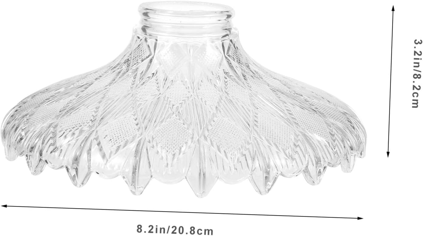 Glass Lampshade Replacement for Floor Lamp Premium Glass Shade with Eye Protection Practical Cover for Bedroom Living Dining Kitchen Office Hotel Lighting