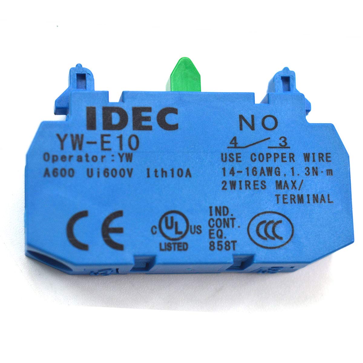 Carus Tool IDEC YW-E10 Contact Block 1NO for CW & YW Selector Switch New