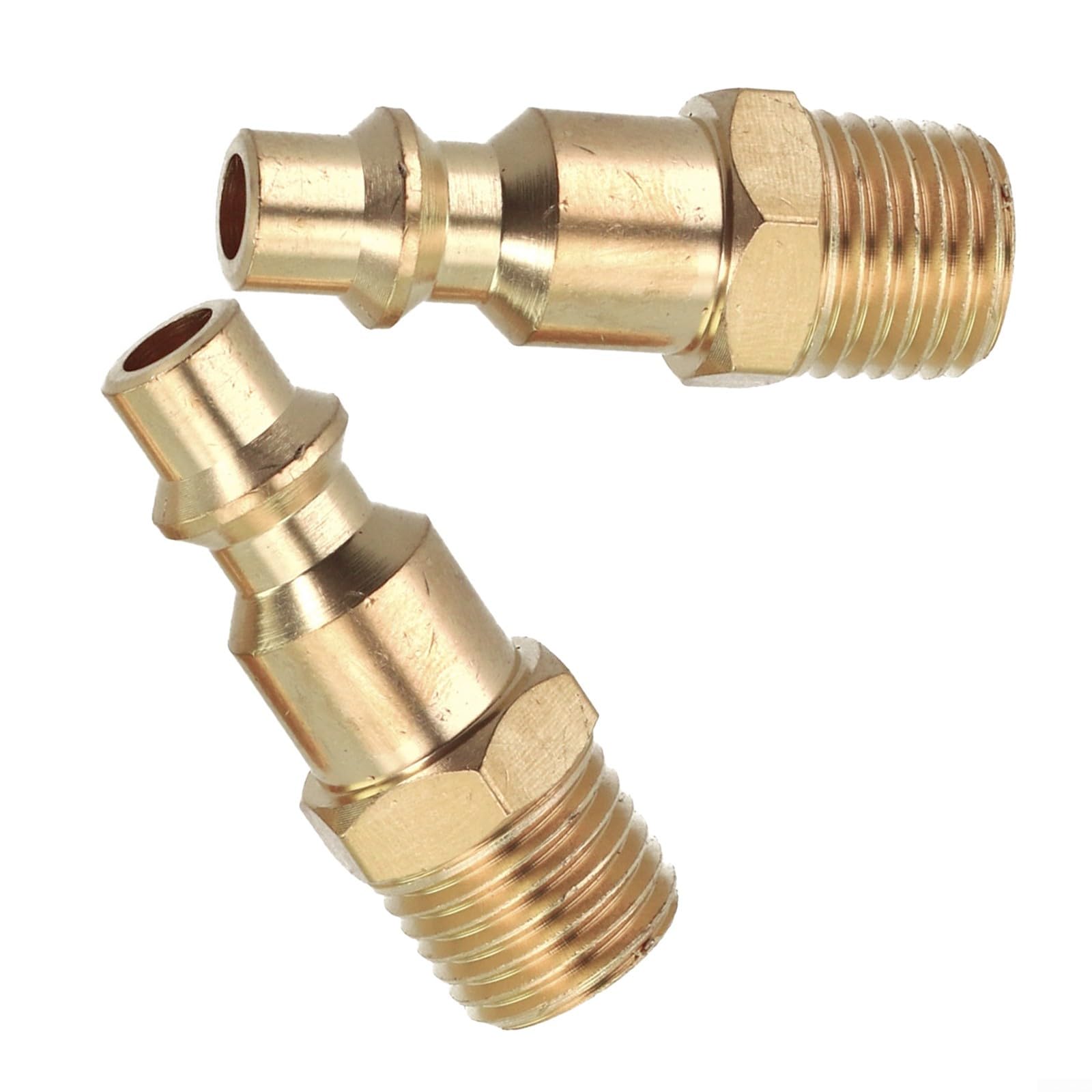 2 acopladores de liberación rápida de compresor de aire NPT de 1/4, conector de manguera neumática de metal para herramientas | 2 acopladores de liberación rápida de compresor de aire NPT de 1/4, conector de manguera neumática de metal para herramientas