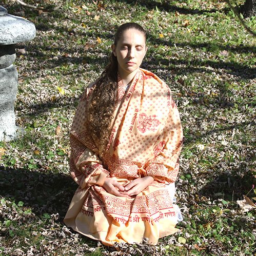 Prabhuji's Gifts Yoga Meditation Prayer Shawl - Ganesh Yoga Meditation Shawl - Meditation Shawl Wraps for Women and Men - Prayer Shawl - Meditation Accessories - (Peach, Large)4