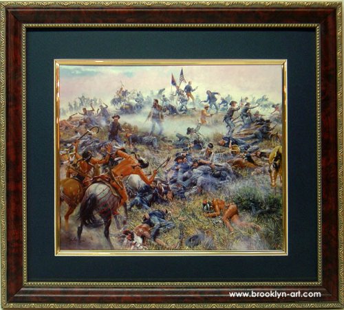 Custer's Last Stand By Mort Kustler Framed & Matted